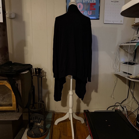 Moda International Black Women's open front Cardigan cotton cashmere XL - Picture 7 of 7